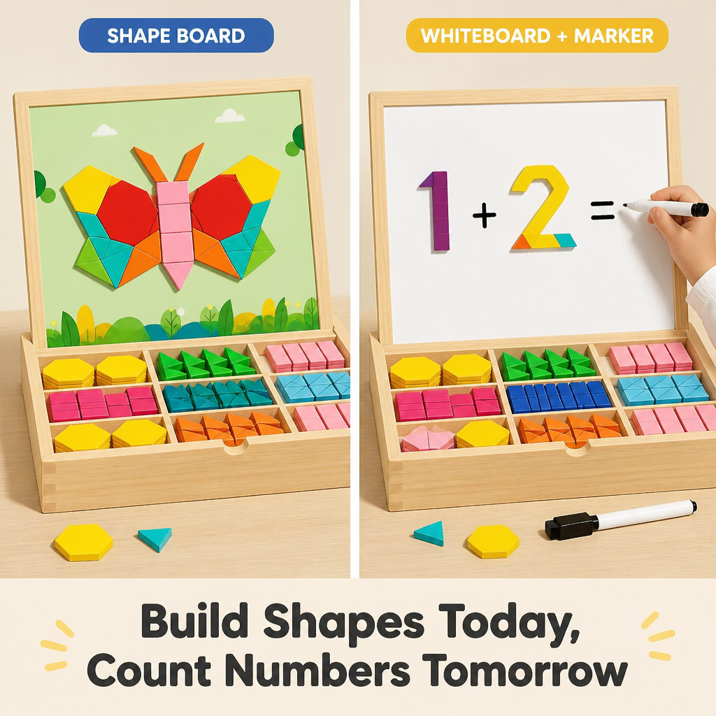 VivaBuilds™ — Build, Count & Create on a Magnetic Board That Holds Their Focus