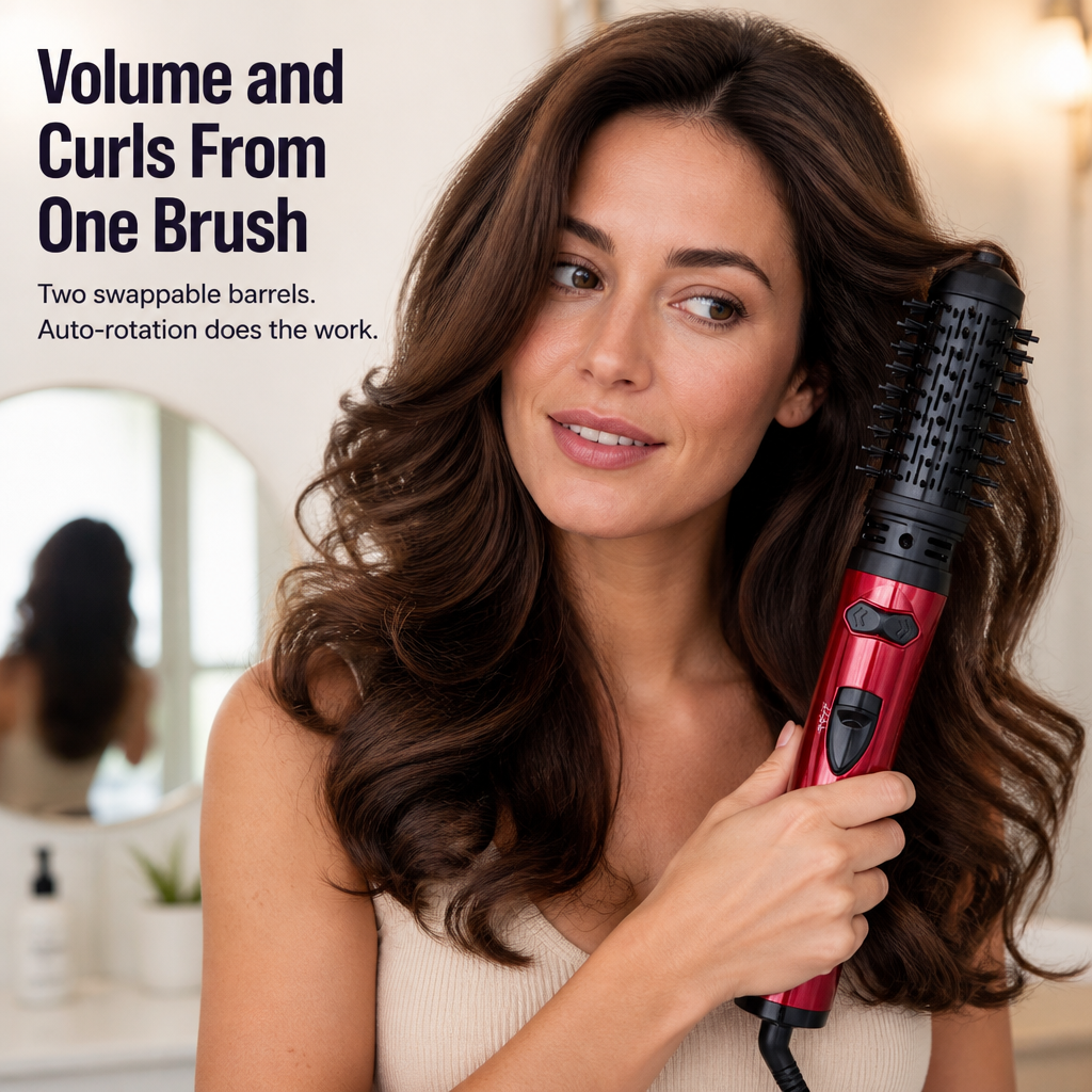 LuxeCurl™ — Style Volume and Curls Hands-Free With Two Swappable Barrels