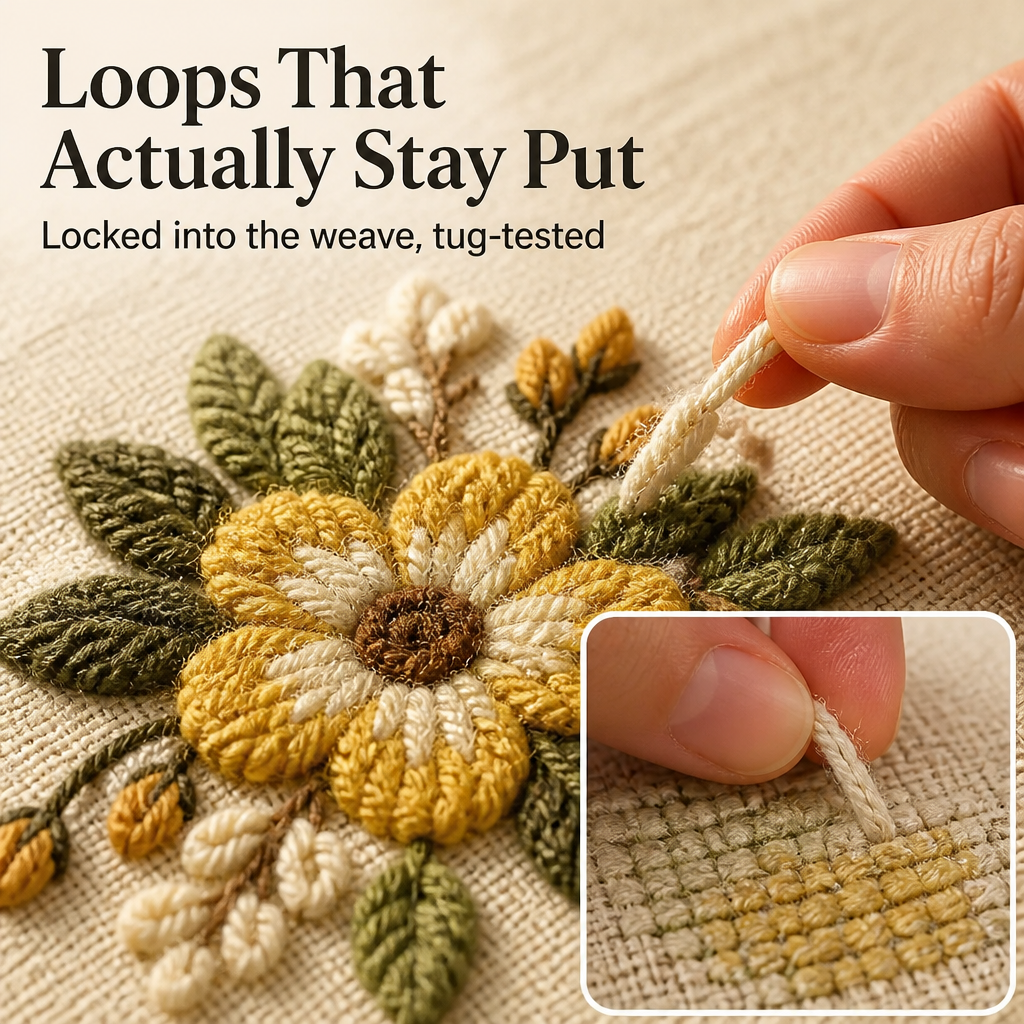 StitchMaster Pro™ — Punch Soft, Loopy Embroidery That Holds in Half the Time