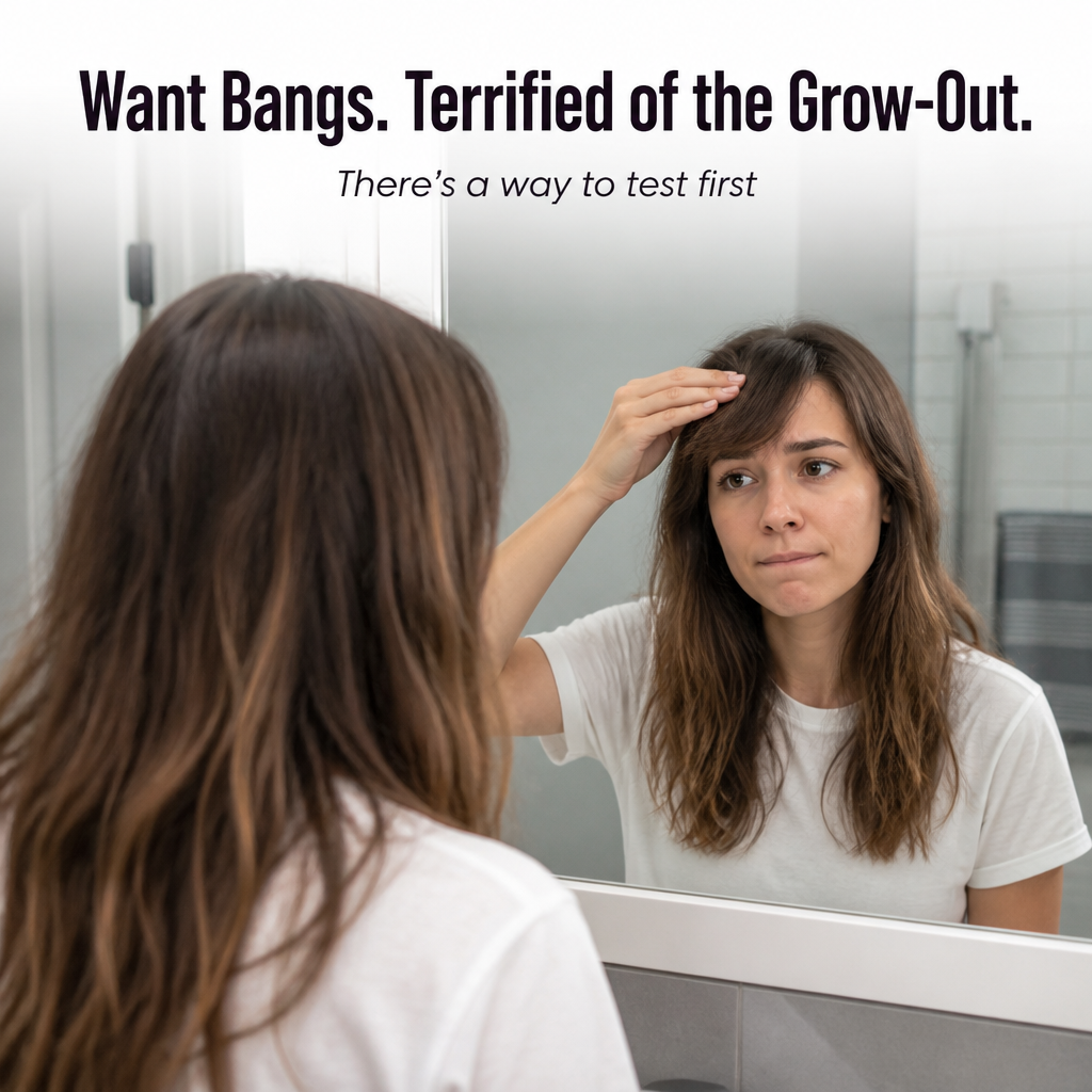 LumiFlip™ — Clip On Wispy French Bangs in 30 Seconds, No Cutting