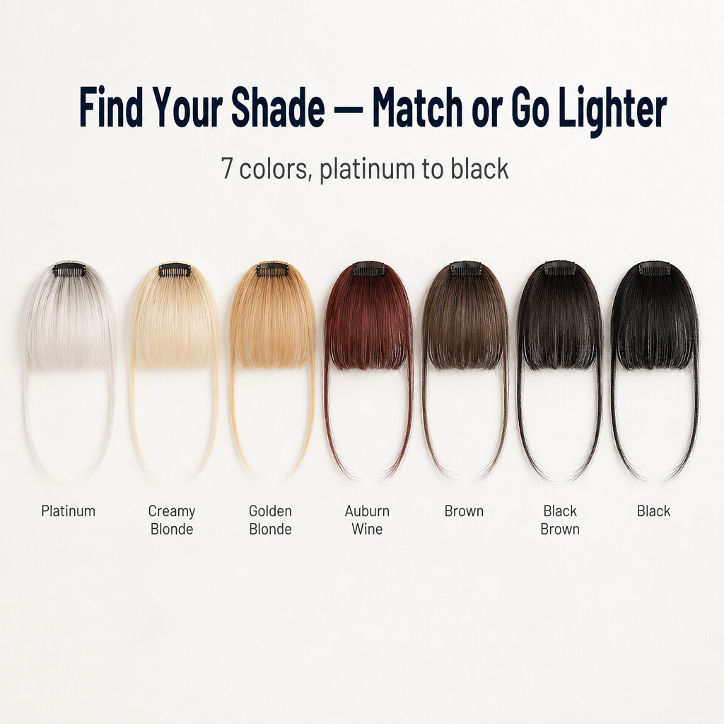 LumiFlip™ — Clip On Wispy French Bangs in 30 Seconds, No Cutting