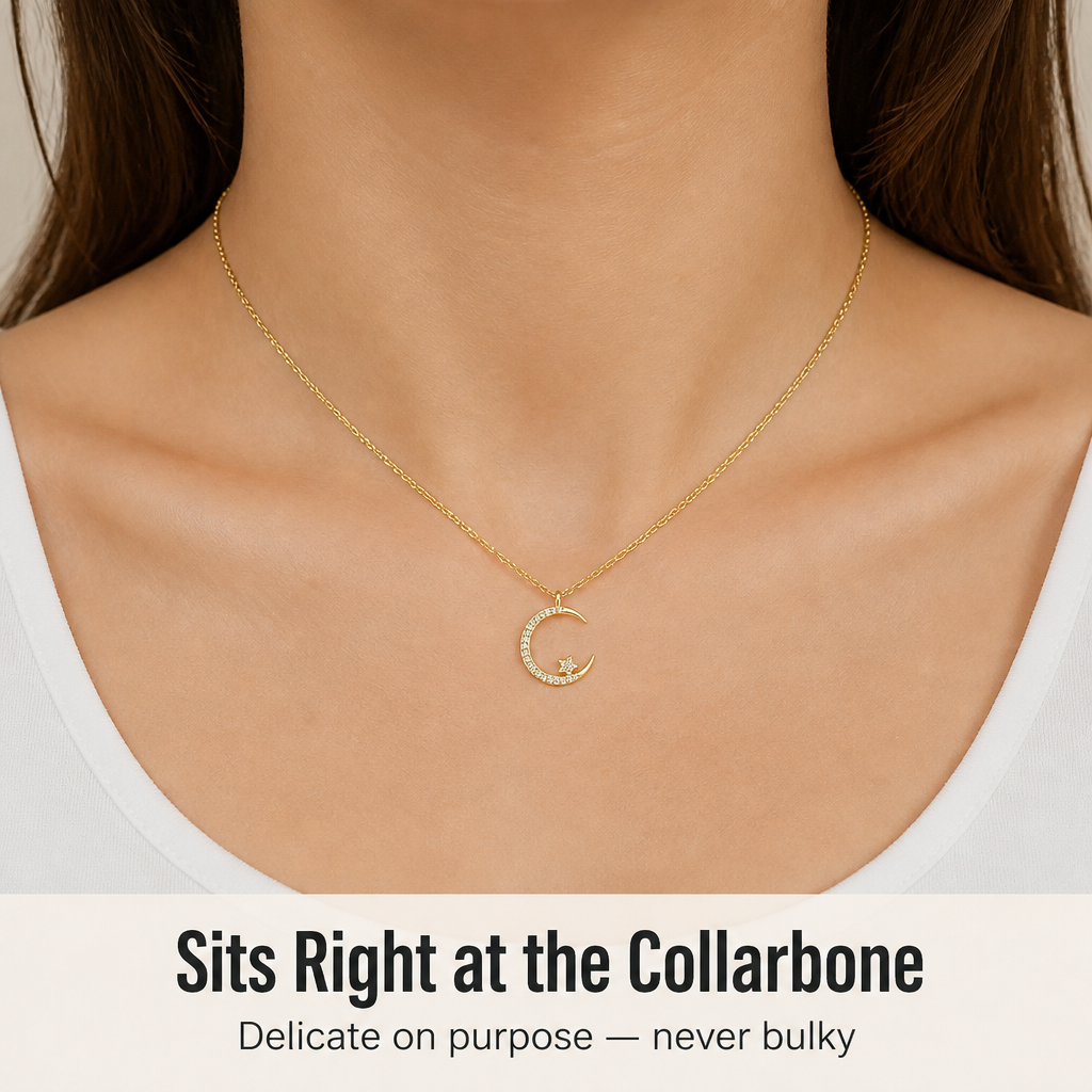 LumaRadiance™ — Layer the Dainty Crescent Moon Necklace That Goes With Everything