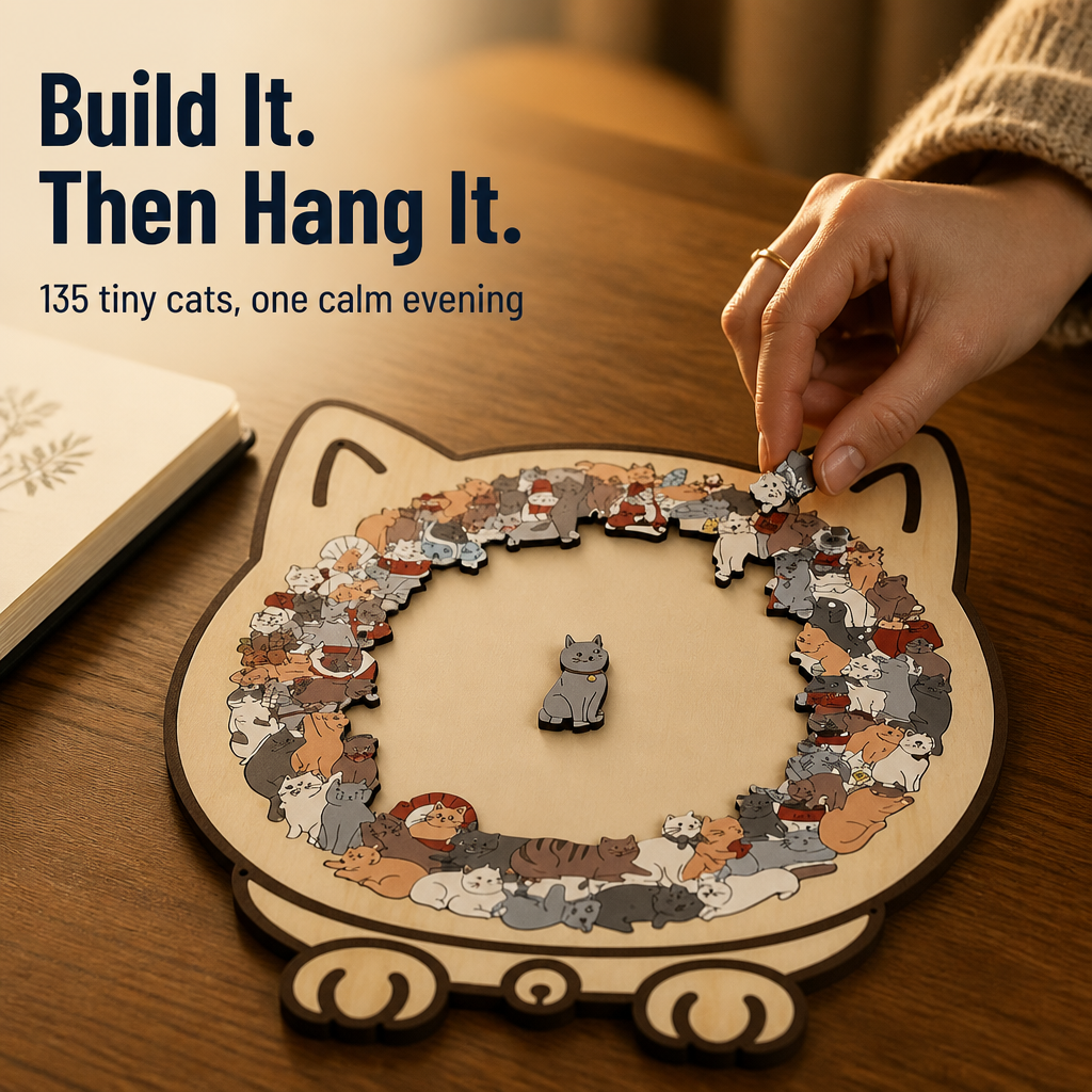 LunaPurr™ — Build a Pile of Tiny Cats Into Calm, Wall-Ready Art