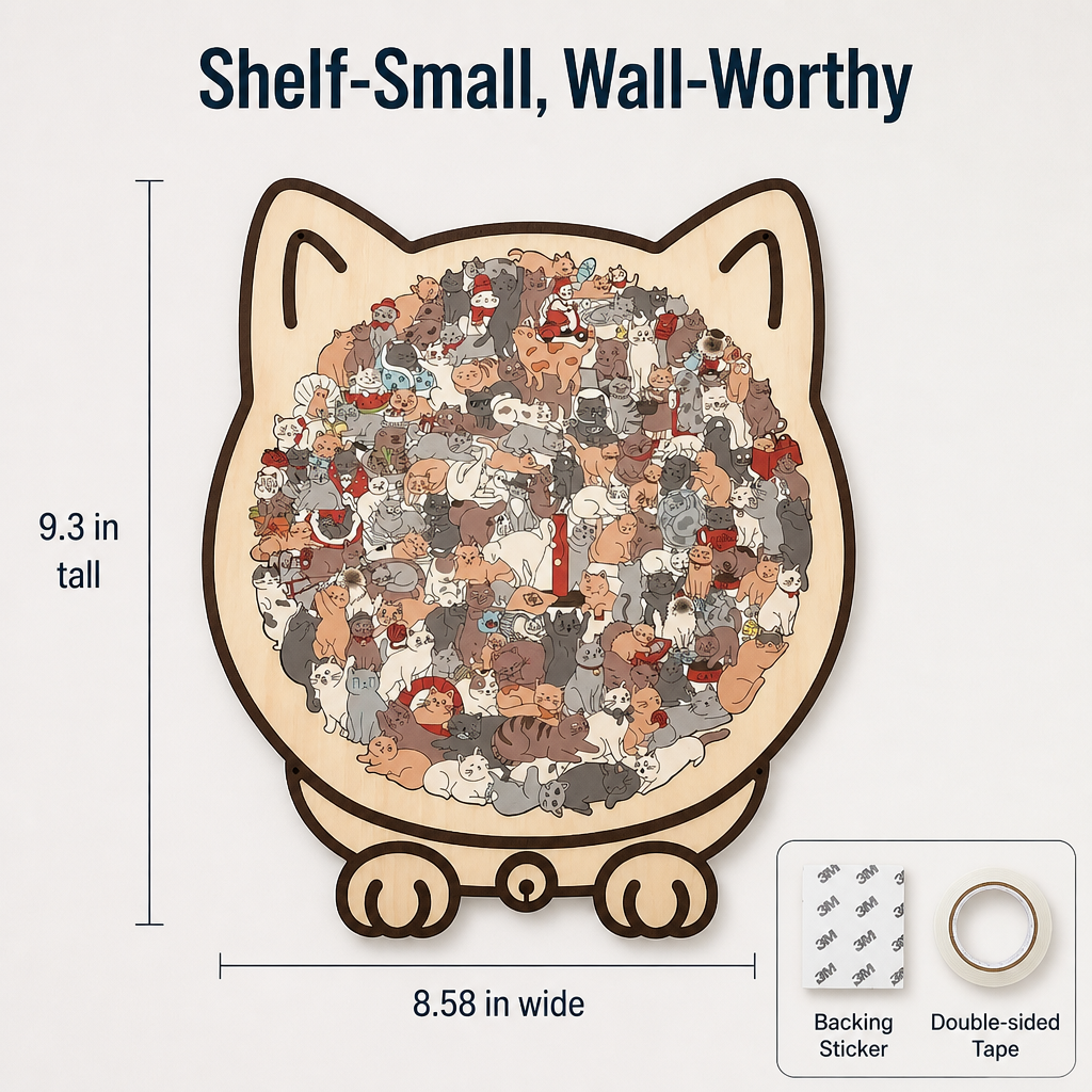 LunaPurr™ — Build a Pile of Tiny Cats Into Calm, Wall-Ready Art