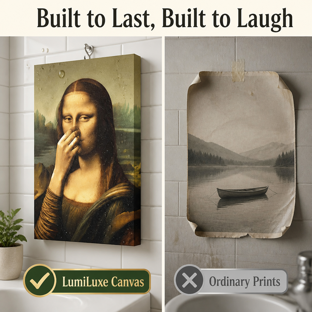 LumiLuxe™ Bathroom Canvas — Turn Your Powder Room Into the Funniest Room in the House