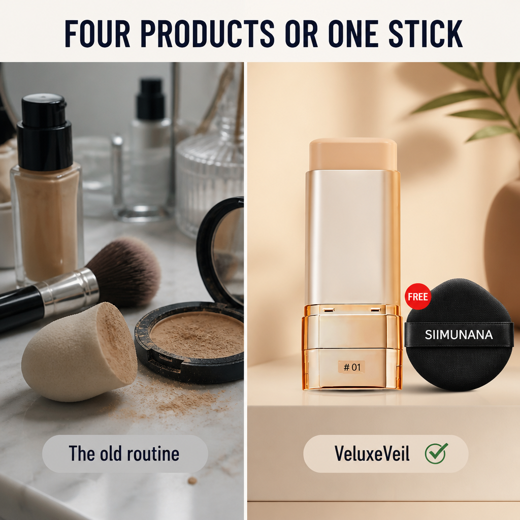VeluxeVeil™ — Swipe On Full-Coverage Glass Skin That Lasts 24 Hours