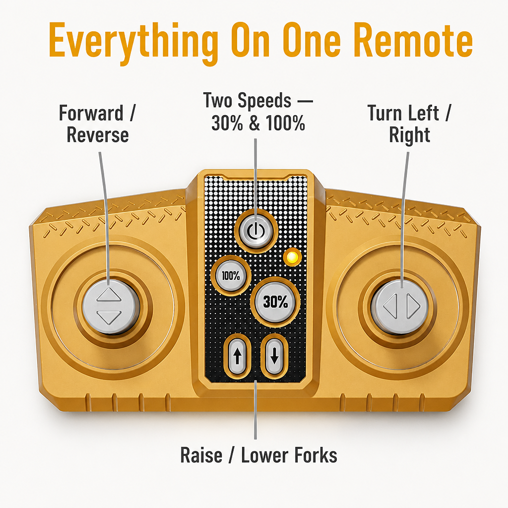 TurboLift™ — Drive, Lift & Tow a Working Mini Forklift Right on Your Desk
