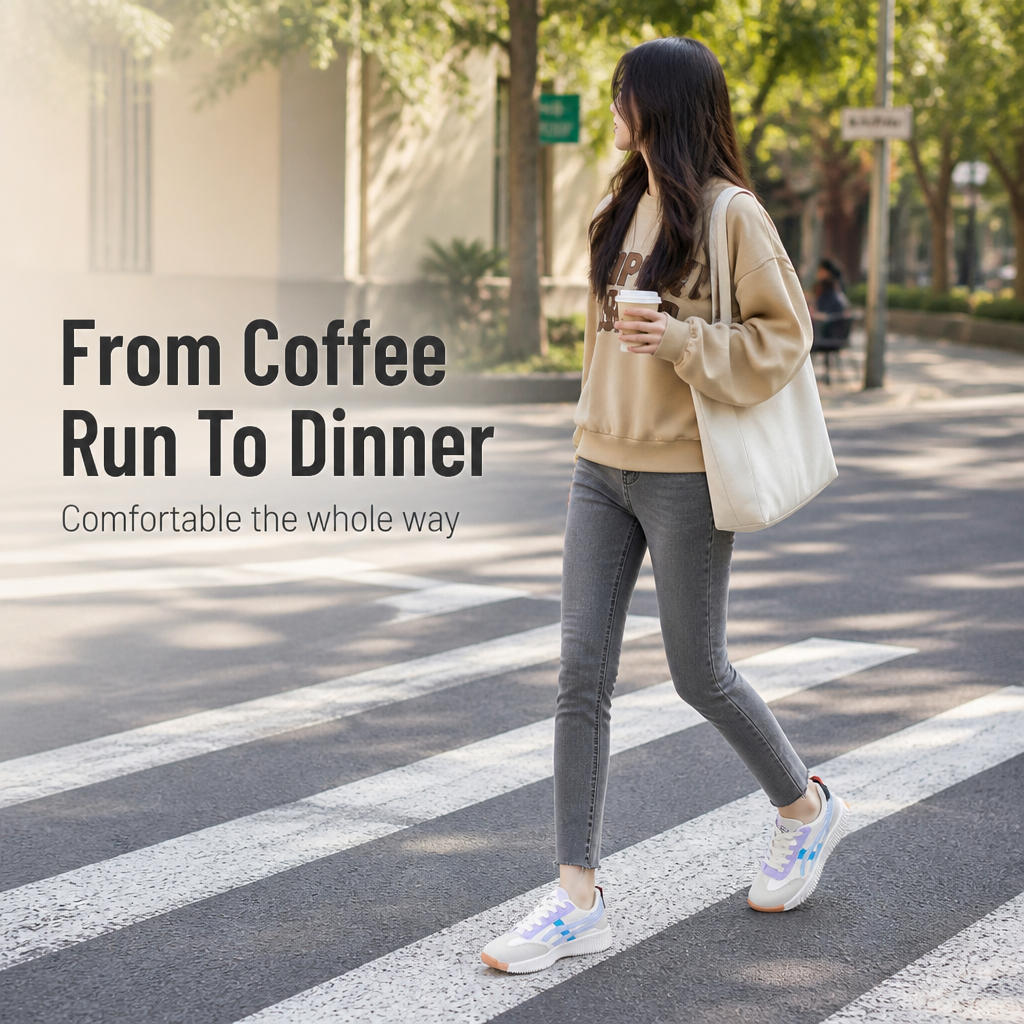 StepZen™ — Walk All Day In Cushioned Cream Sneakers That Match Everything