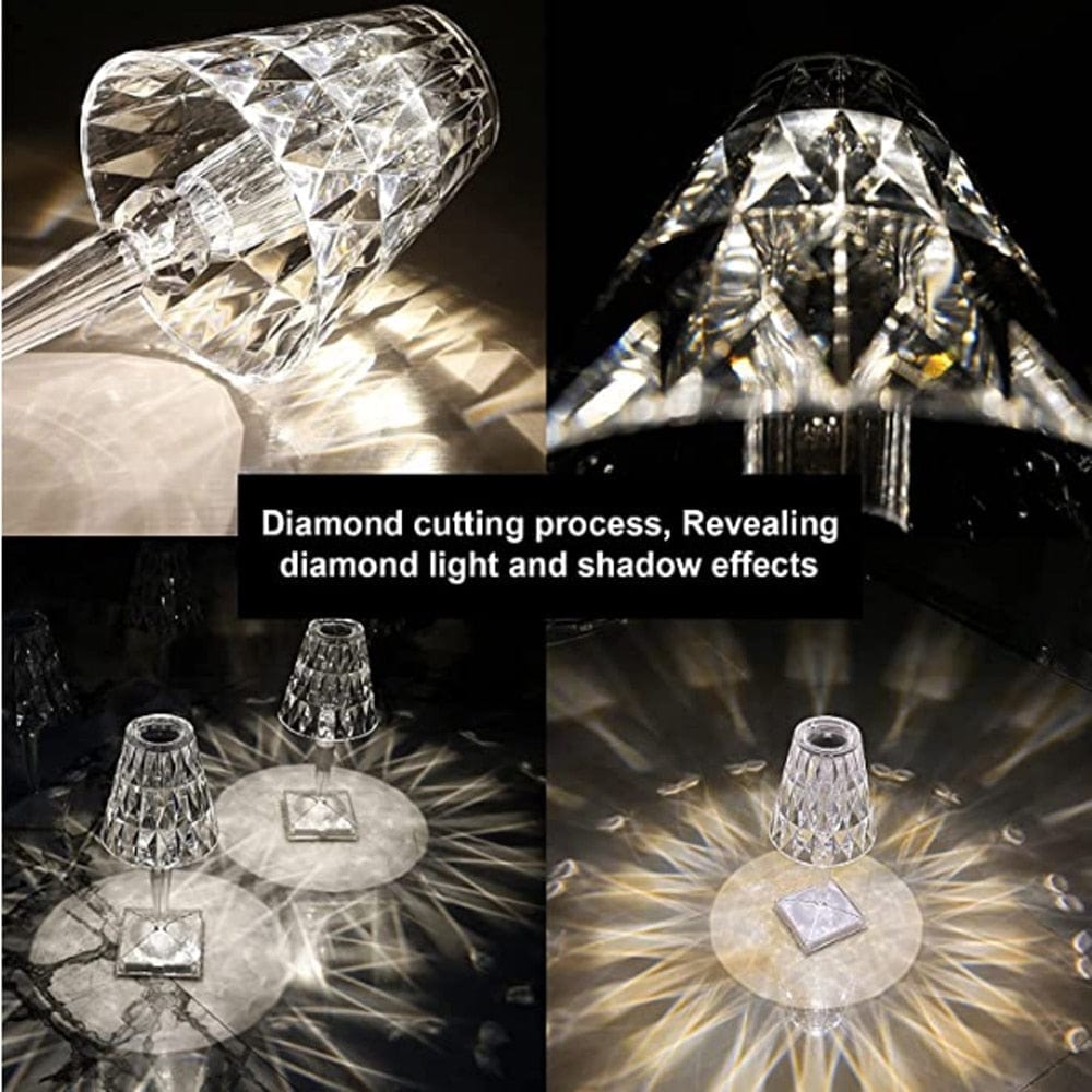 Crystal LED Desk Lamp with Diamond-Style Shade