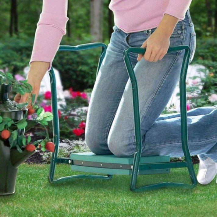 Garden Kneeling Bench with Cushion – Foldable Design