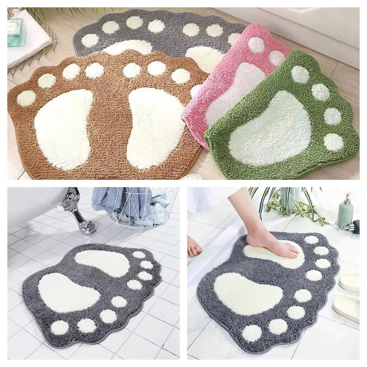 Ultrafine Fiber Bath Mat with Anti-Slip Design - Highly Absorbent