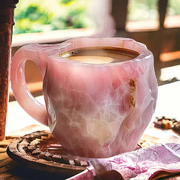Modern Mineral Glass Style Clear Coffee Mug