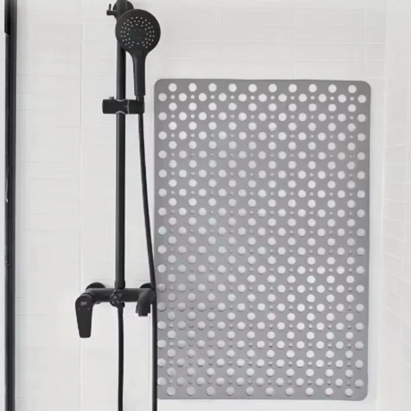 Square Shower Mat with Strong Suction Cups and Drainage Holes