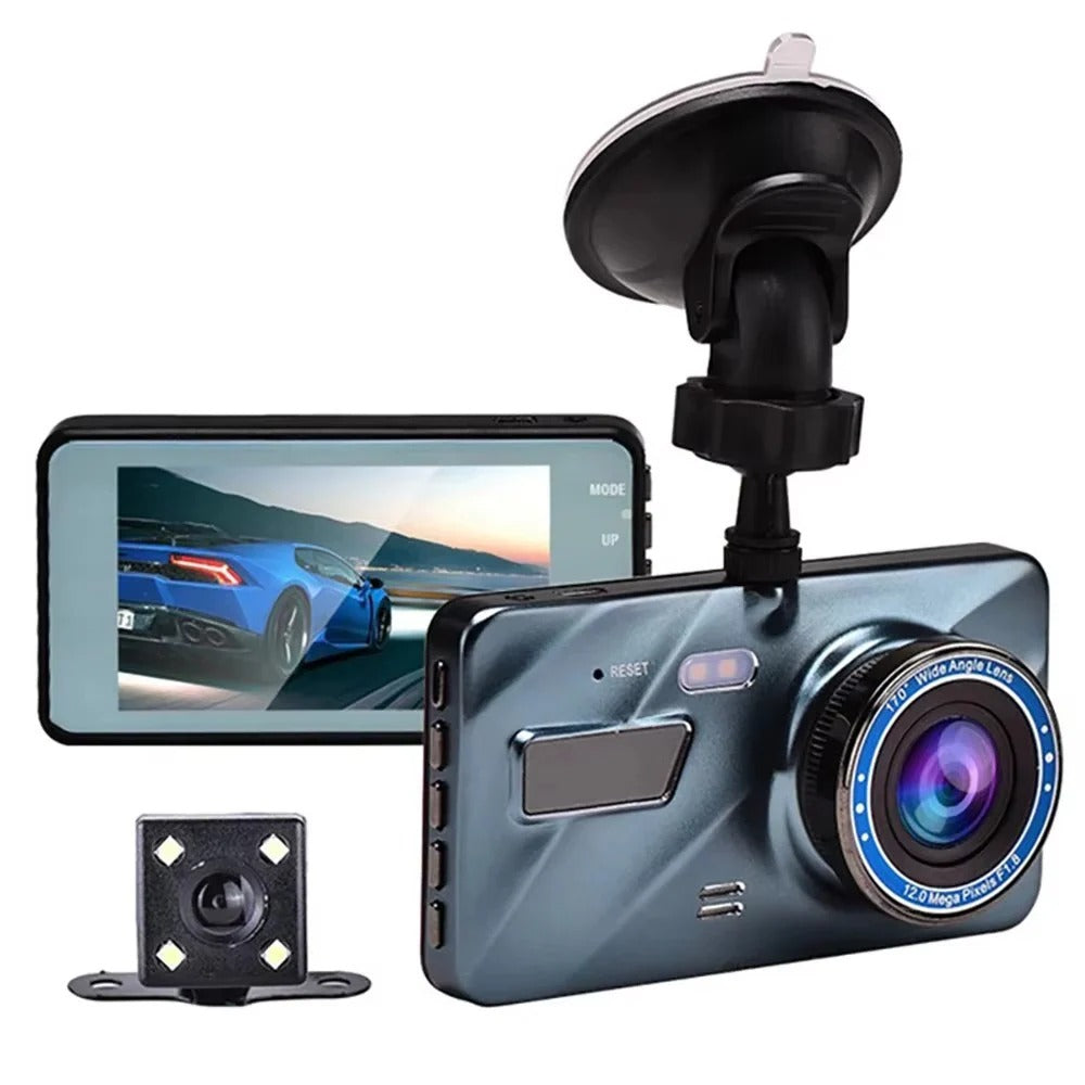 1080P Night Vision Dual Lens Dash Cam for Front and Rear with Loop Recording