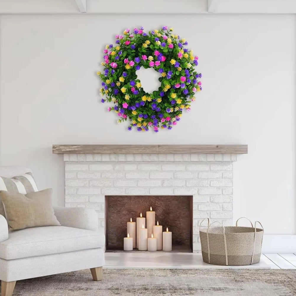 Seasonal Home Decoration Faux Floral Wreath for Doors and Windows