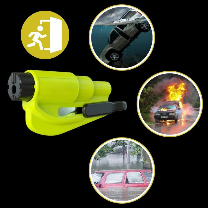 Emergency Car Tool with Seatbelt Cutter and Window Breaker – 2-in-1