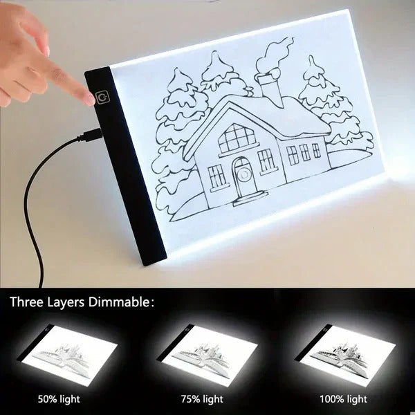 USB Light Pad for Drawing A4 Size with Adjustable Brightness