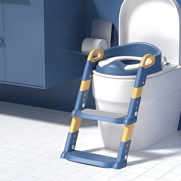 Kids' Step Stool Toilet Training Seat with Foldable Ladder