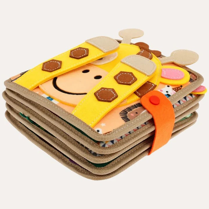 Kids' Carry Handle Activity Book Featuring Textures and Shapes