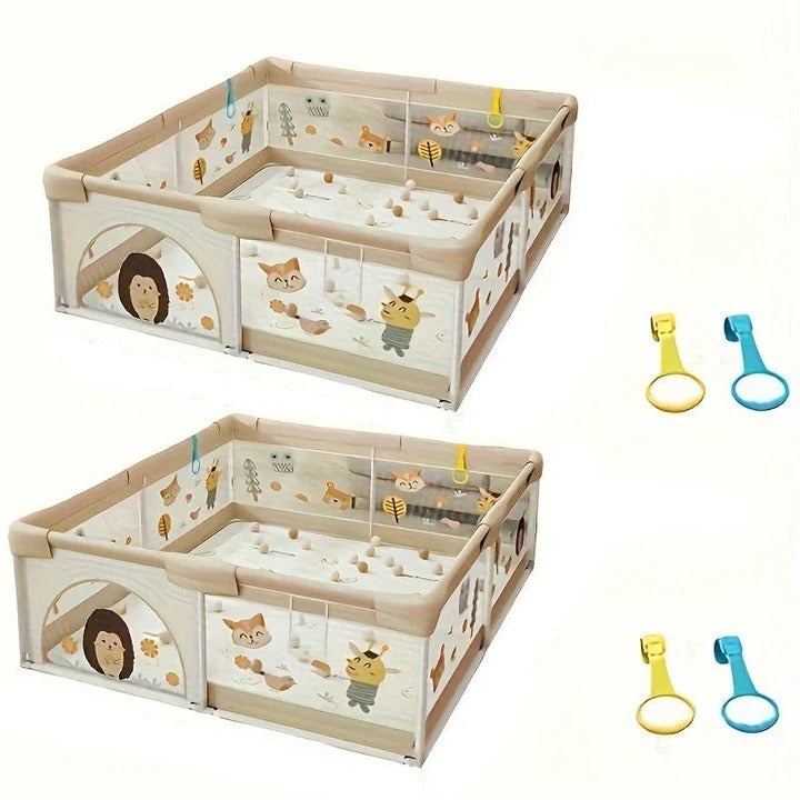 Portable Toddler Play Yard with Enclosed Area for Indoor and Outdoor