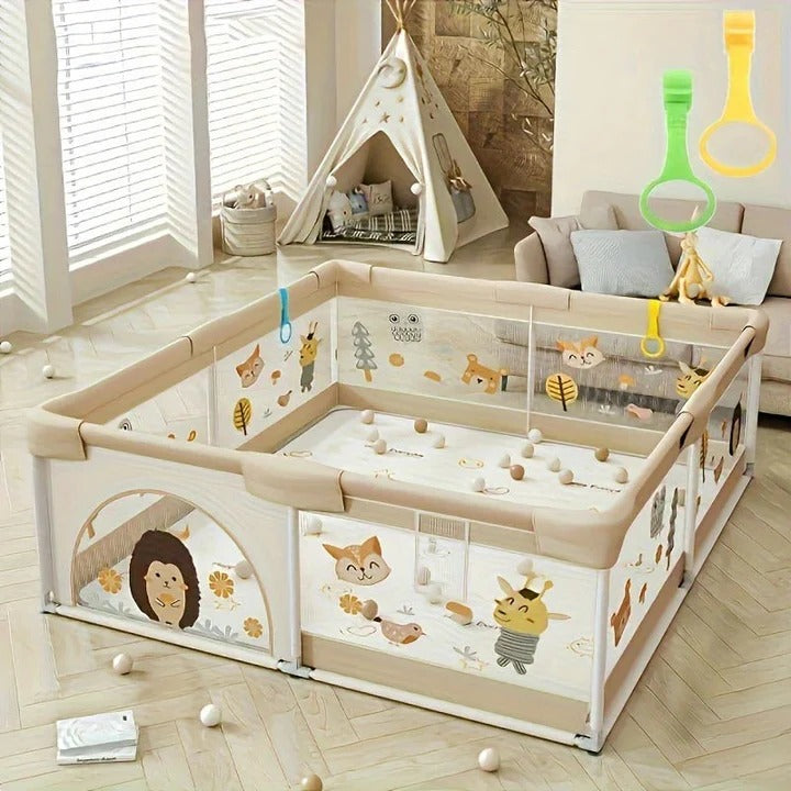 Portable Toddler Play Yard with Enclosed Area for Indoor and Outdoor