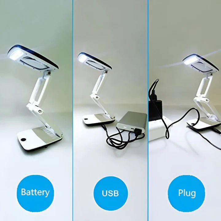 LED Lighted Floor Magnifier Lamp for Reading – Full Page Stand