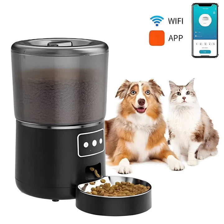 Smart Pet Food Dispenser with Timer and App-Controlled Portions