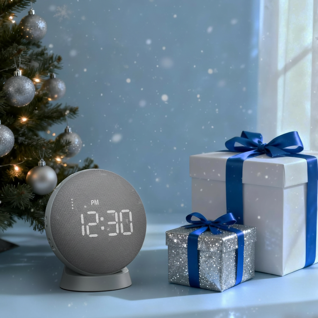 Vibrating Alarm Clock with 110dB Sound and Cordless Pillow Disc for Deep Sleepers