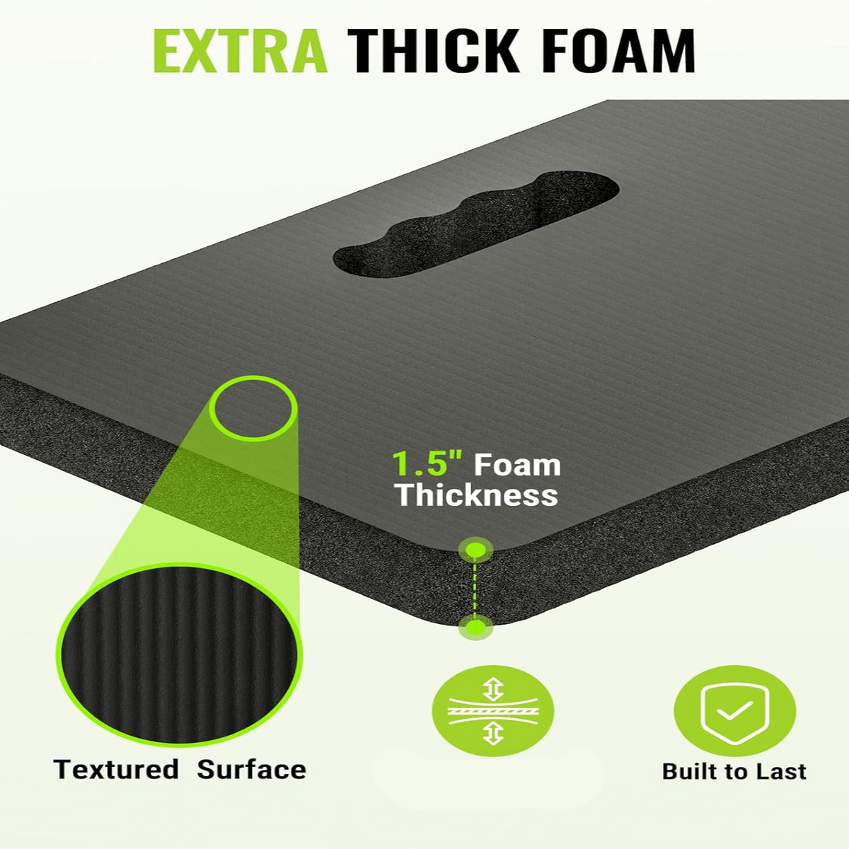 Knee Pads for Gardening with 1-Inch Foam Padding and Velcro Straps