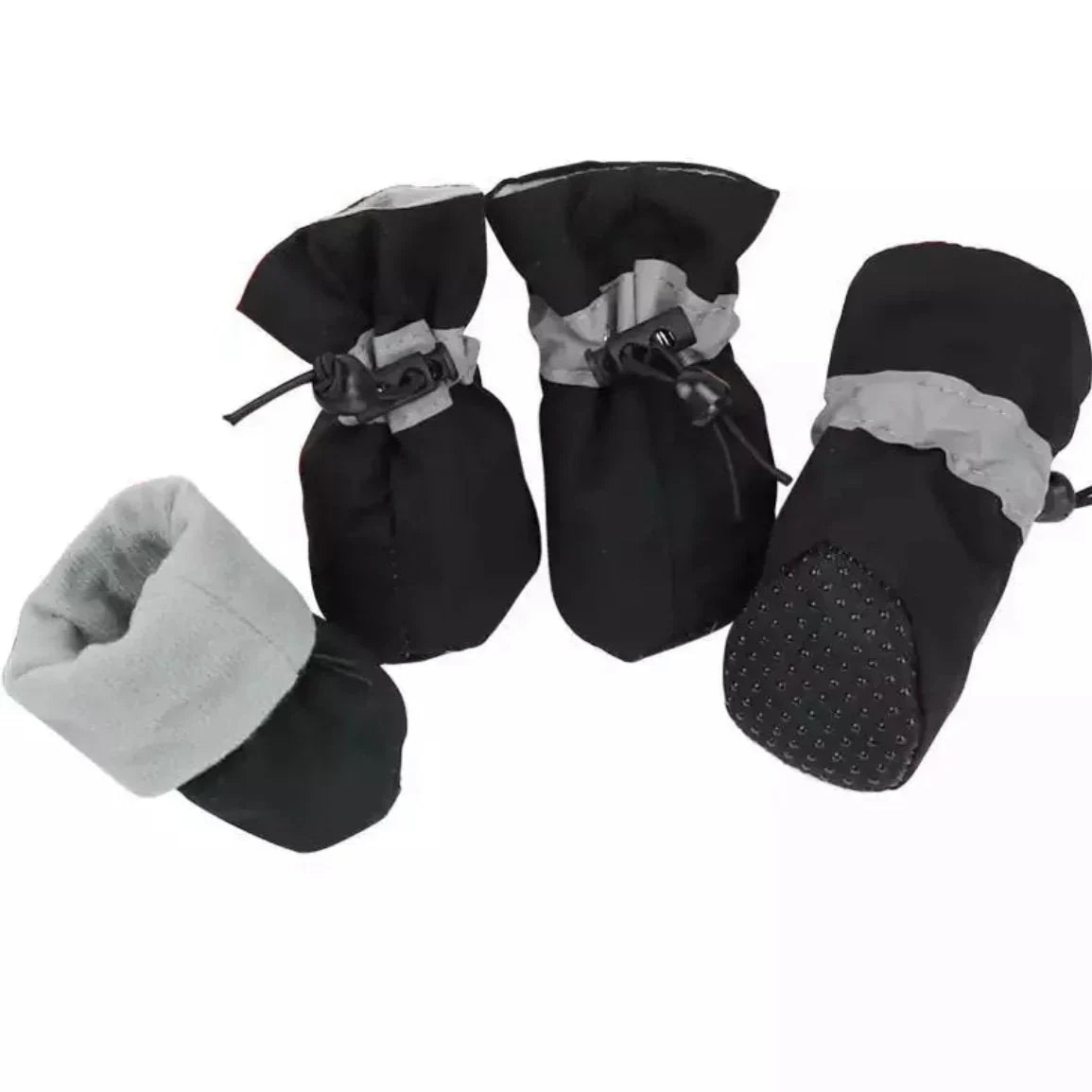 Winter Dog Booties with Non-Slip Sole and Insulated Lining