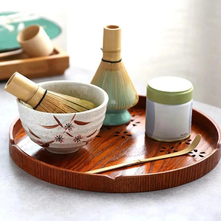 Matcha Tea Ceremony Set - Ceramic Bowl, Bamboo Whisk & Spoon