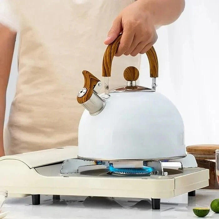 Whistling Stainless Steel Kettle for Induction and Gas Cooktops