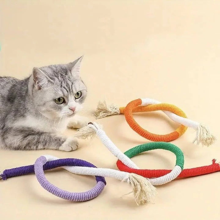 3-Pack Cat Chew Toys with Silvervine Balls and Rope