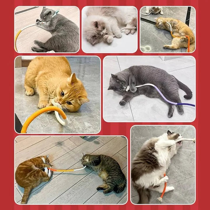 3-Pack Cat Chew Toys with Silvervine Balls and Rope