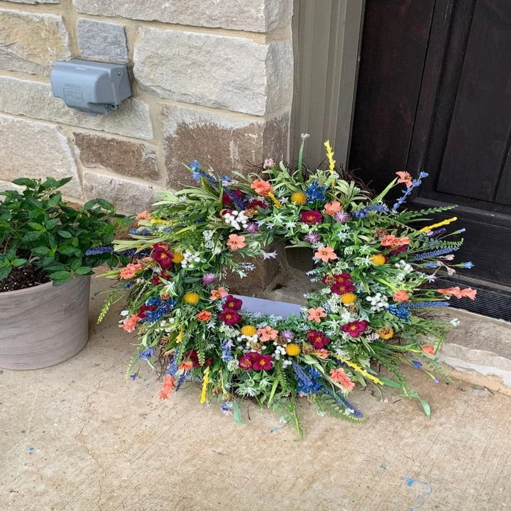 Texas Wildflower Wreath for Home Decoration