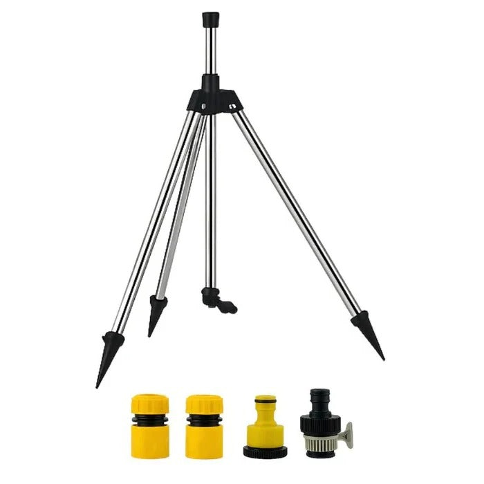 Yard Watering Sprinkler with Adjustable Tripod and Rotating Head