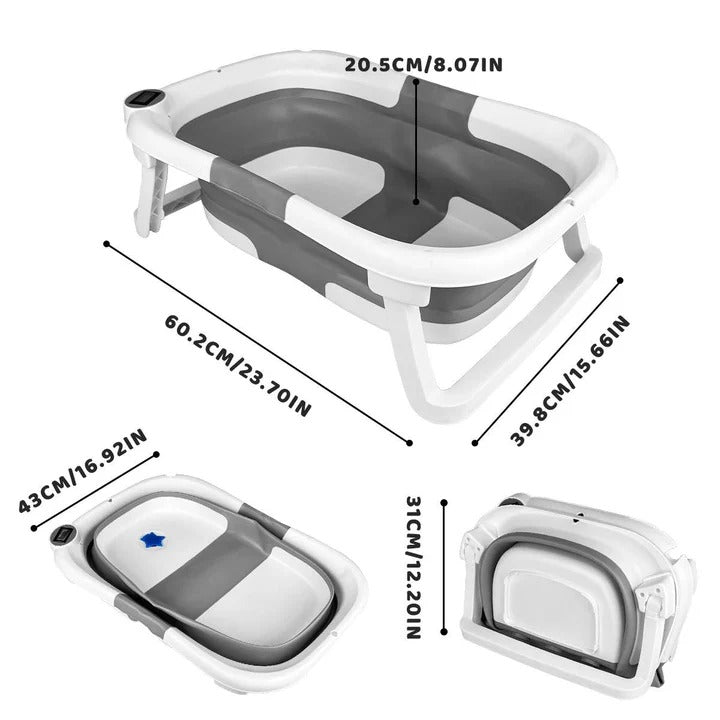 Portable Baby Bathtub with Temperature Display