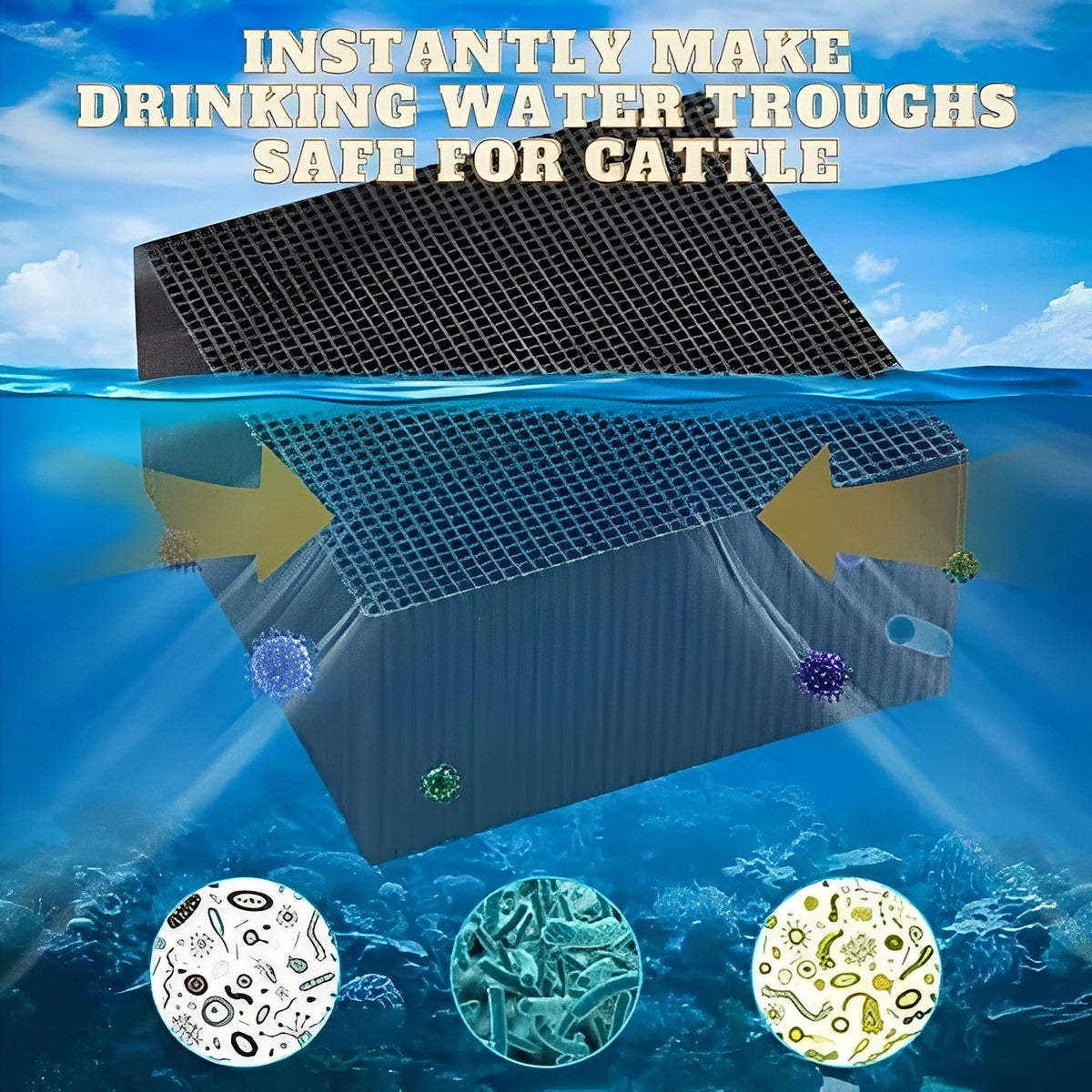 Water Cube with Activated Carbon for Aquariums and Livestock Tanks