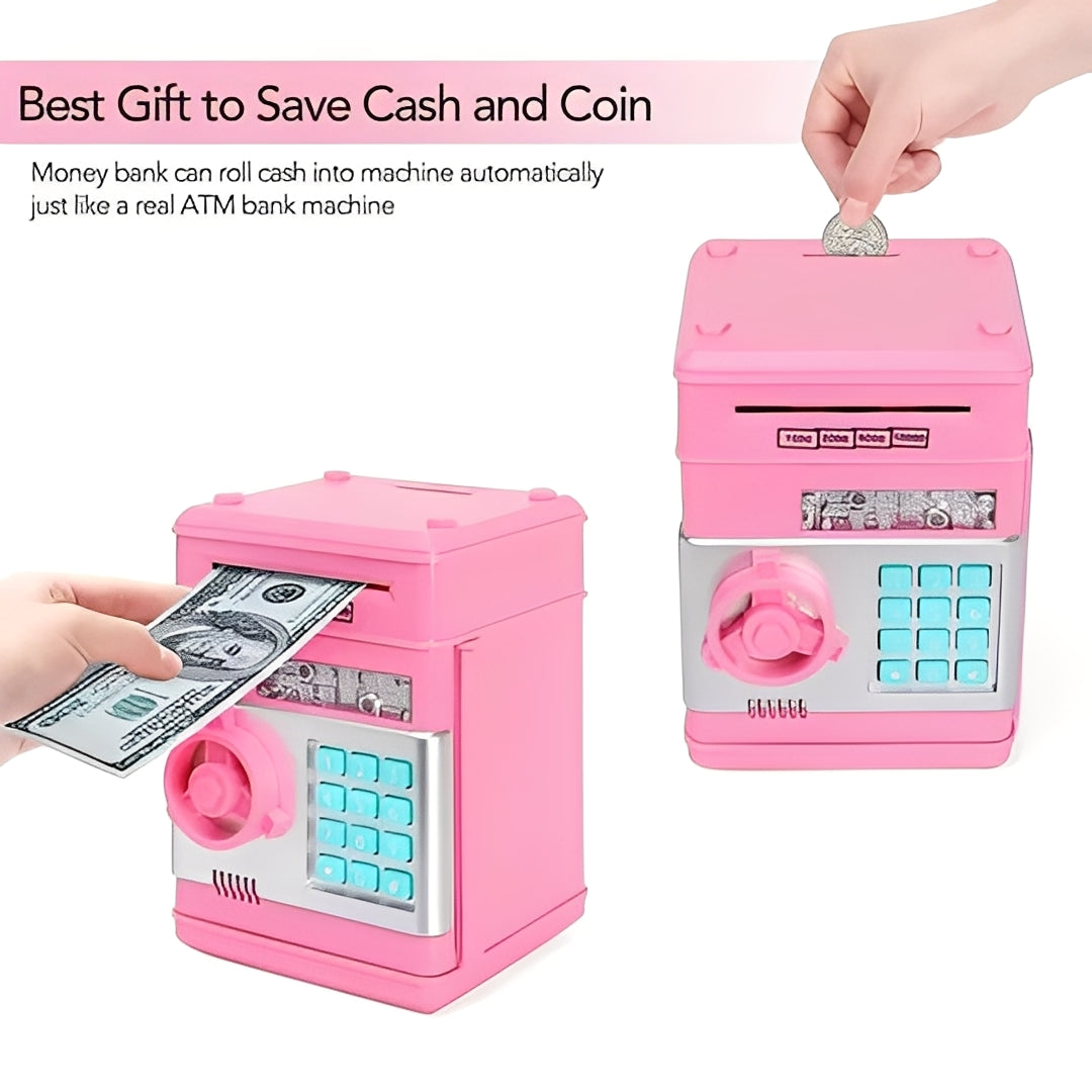 Electronic Piggy Bank for Kids with Coin Slot and Password Protection