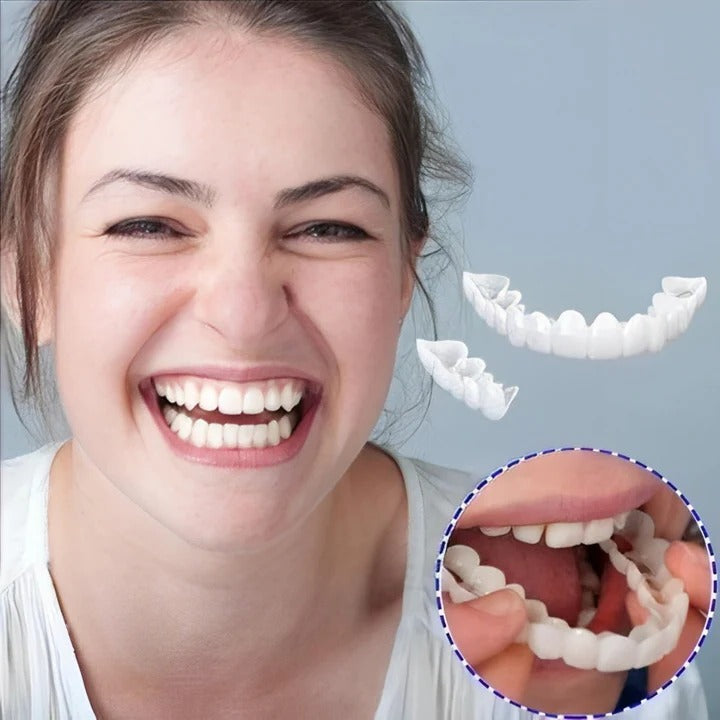 Teeth Veneer Set for Upper and Lower Coverage - Clip-On Design