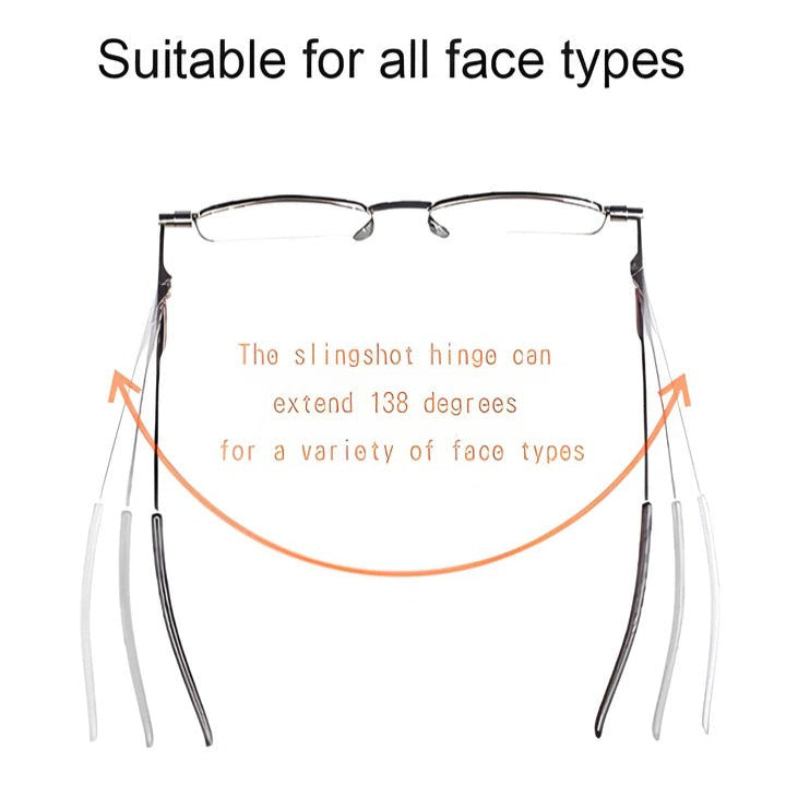 Stainless Steel Frame Folding Eyewear for Close Work
