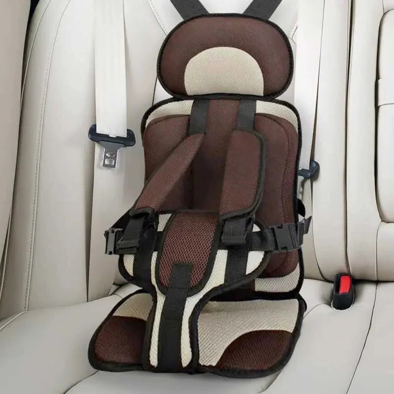 Child Safety Seat Cushion with Strapping System for Vehicles