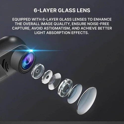 Wide Angle Lens Car Dashboard Camera with Integrated Battery