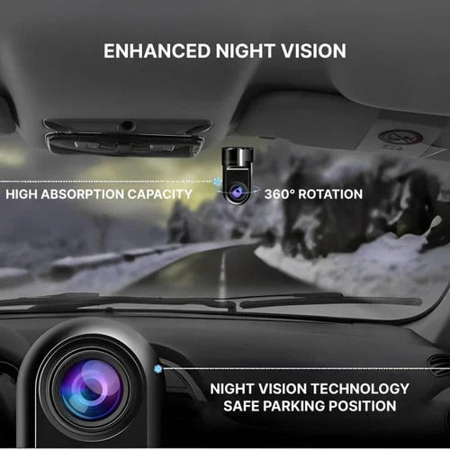 Wide Angle Lens Car Dashboard Camera with Integrated Battery