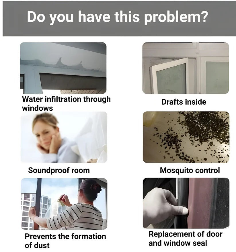 Weather Strip Seal for Doors - Interior and Exterior Adhesive Solution