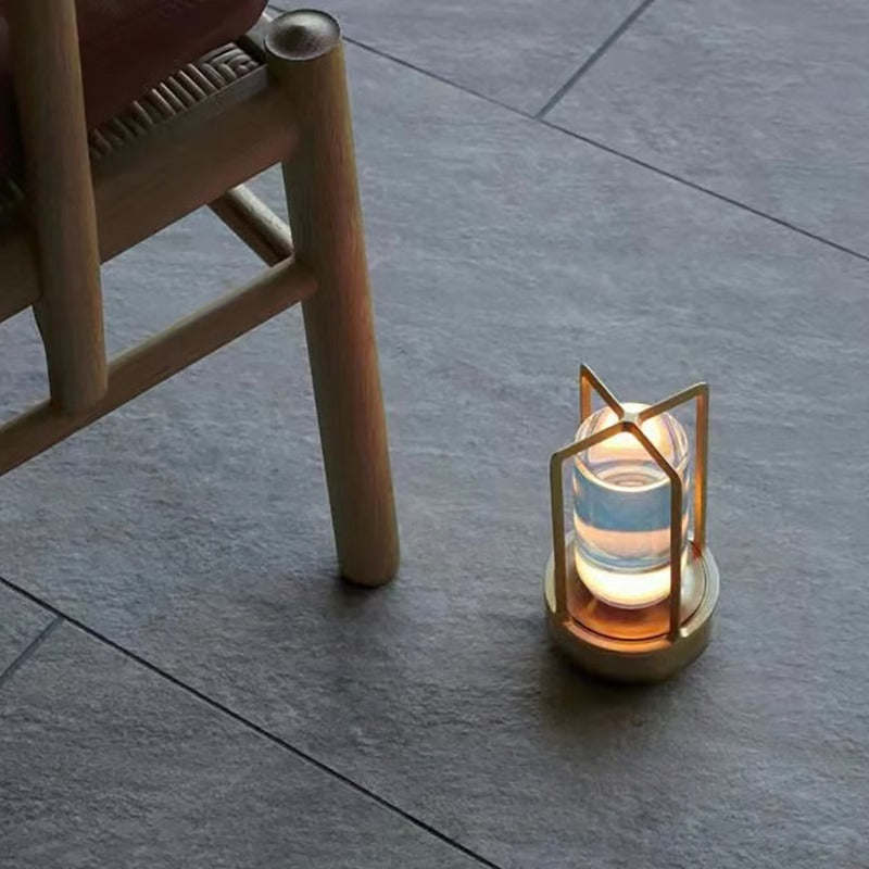 Rechargeable Portable LED Crystal Lantern Lamp – Cordless Desktop Design
