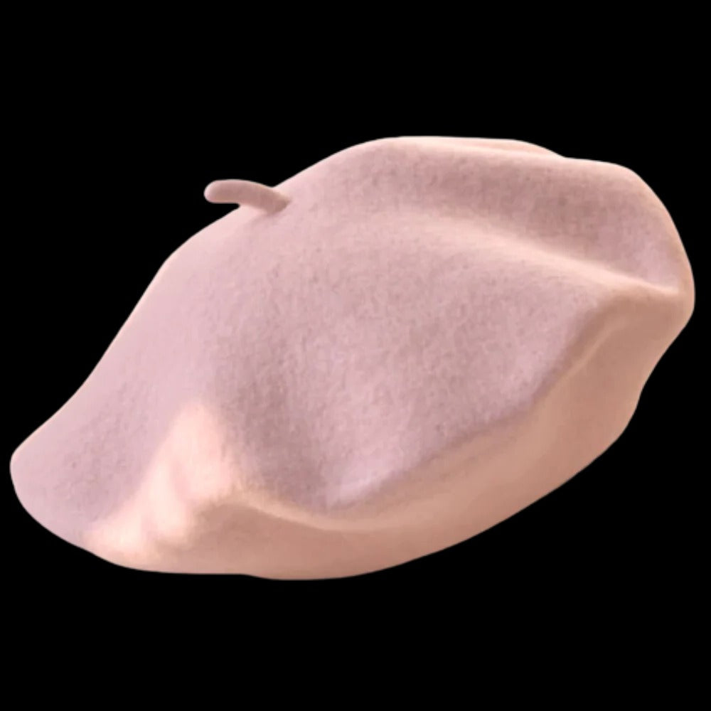 Wool Beret Hat for Women and Girls with Comfortable Elastic Band