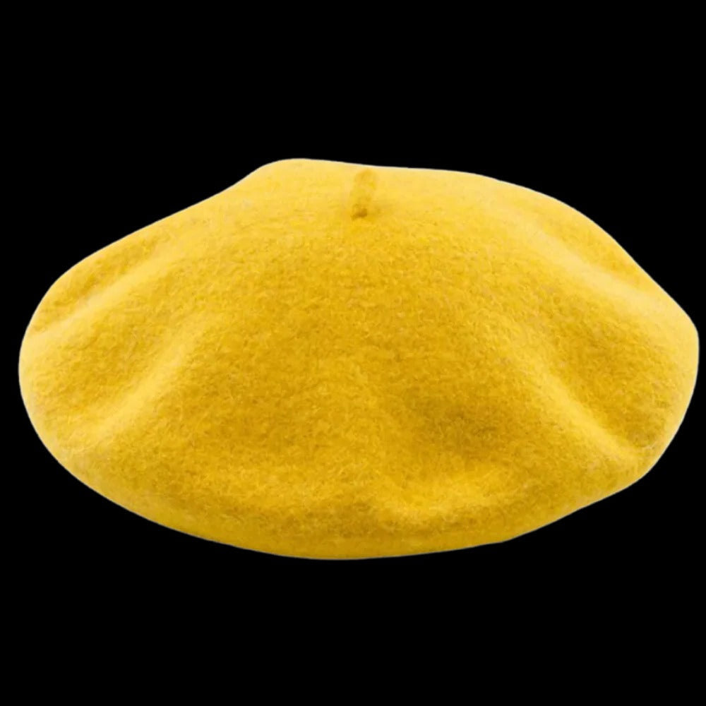 Wool Beret Hat for Women and Girls with Comfortable Elastic Band