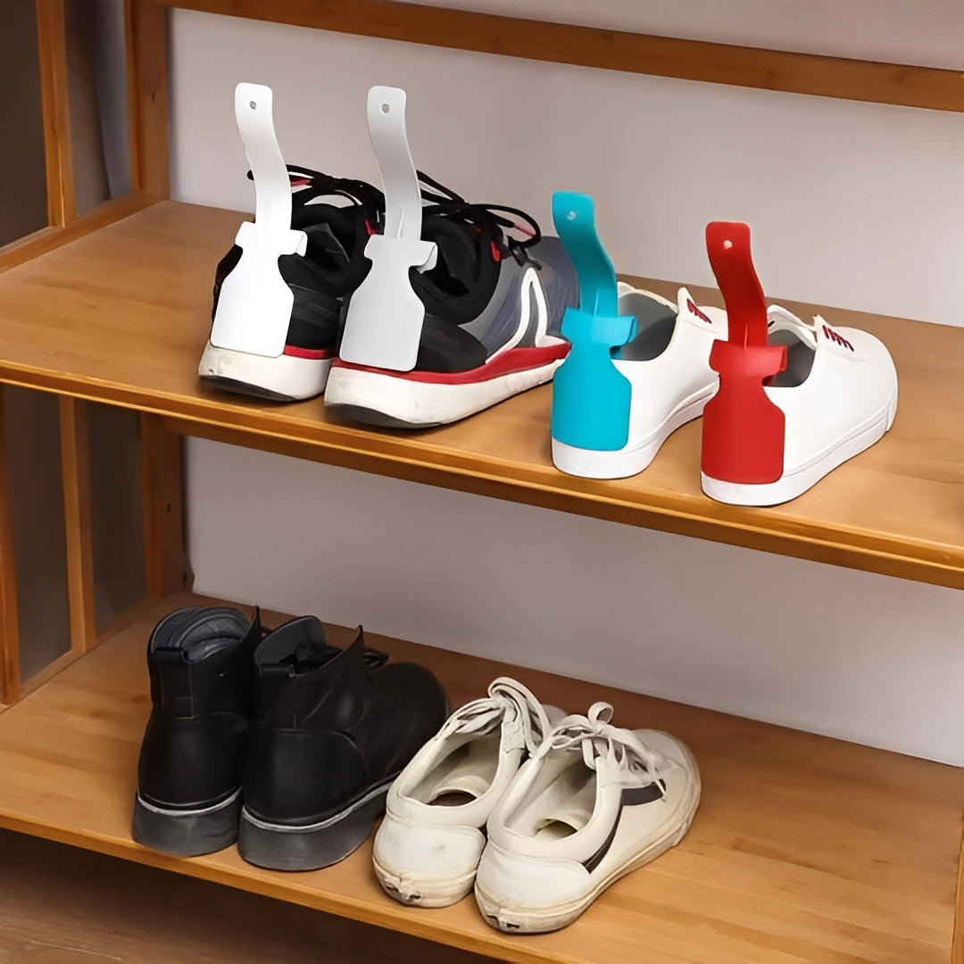 Clip-On Shoe Horn with Curved Design for Slip-On and Lace-Up Footwear