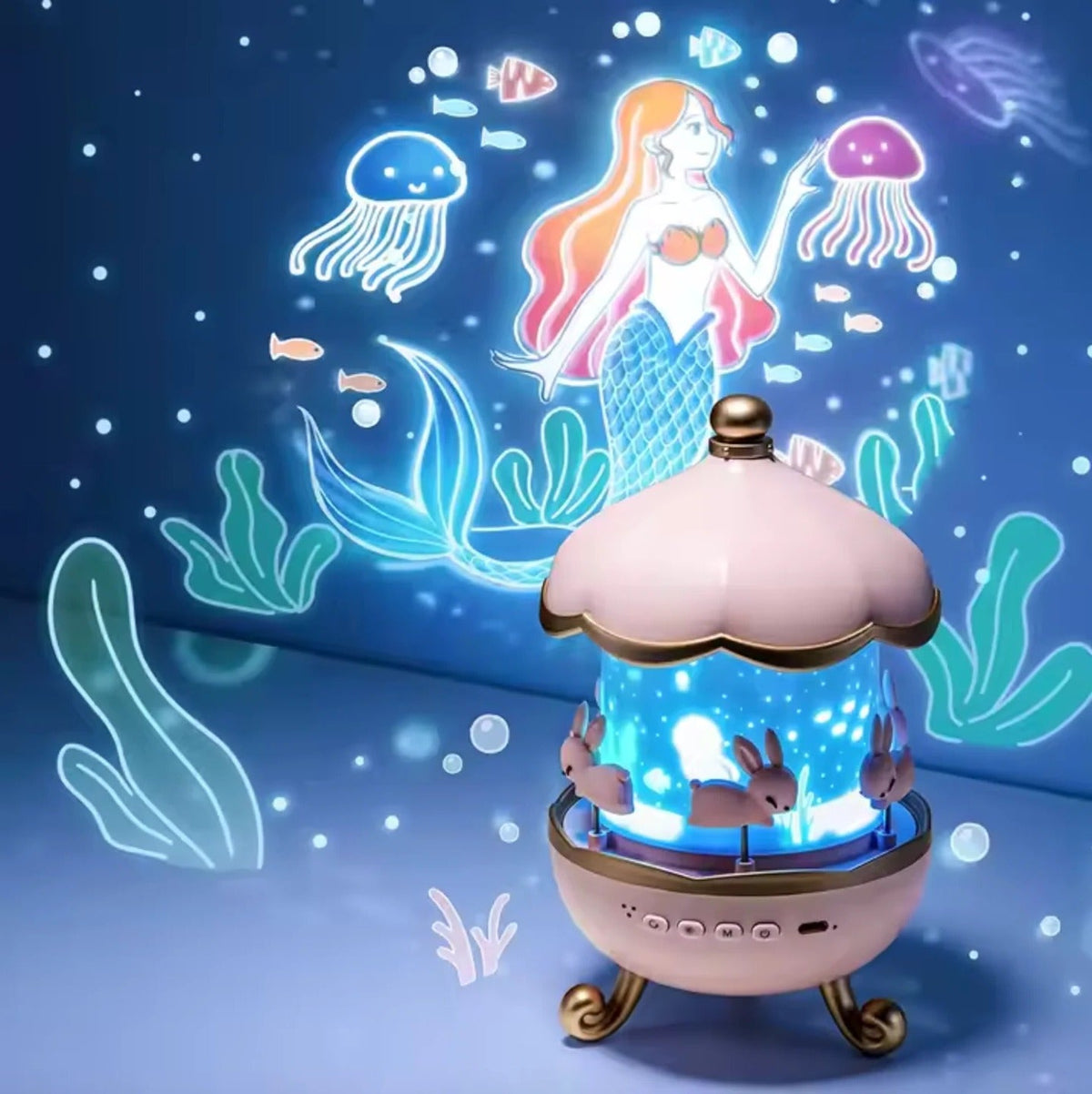 Upgraded Night Light and Bluetooth Relaxation Projector